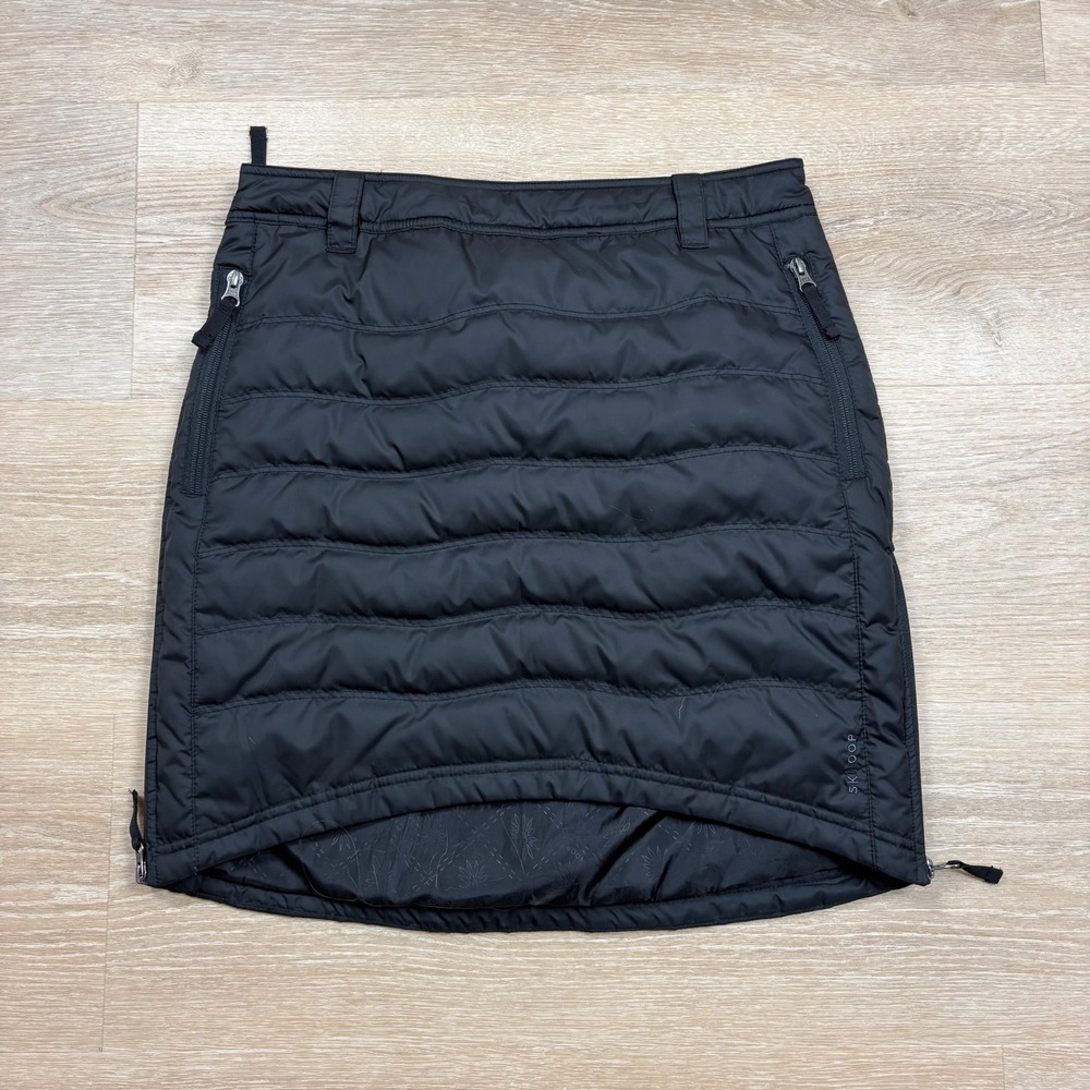 SKHOOP Short Down Insulated Quilted Puffer Skirt Women's Medium Color Black